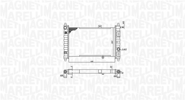 Radiateur moteur (Radiateur de refroidissement) MAGNETI MARELLI ref. 350213188200