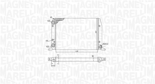 Radiateur moteur (Radiateur de refroidissement) MAGNETI MARELLI ref. 350213188800