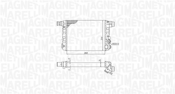 Radiador motor MAGNETI MARELLI ref. 350213188900
