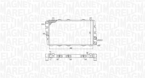 Radiateur moteur (Radiateur de refroidissement) MAGNETI MARELLI ref. 350213189700