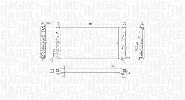 Radiador motor MAGNETI MARELLI ref. 350213190400
