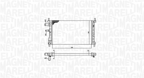 Radiador motor MAGNETI MARELLI ref. 350213190500