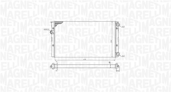 Radiateur moteur (Radiateur de refroidissement) MAGNETI MARELLI ref. 350213191100