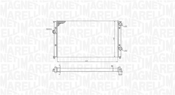 Radiateur moteur (Radiateur de refroidissement) MAGNETI MARELLI ref. 350213191200