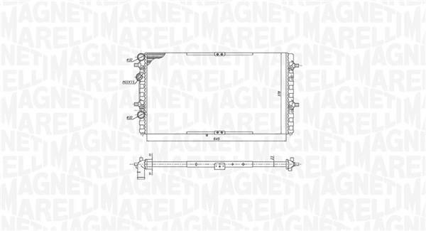 Radiateur moteur (Radiateur de refroidissement) MAGNETI MARELLI ref. 350213191400