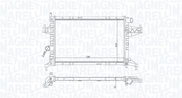 Radiateur moteur (Radiateur de refroidissement) MAGNETI MARELLI ref. 350213191600