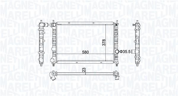 Radiador motor MAGNETI MARELLI ref. 350213192100