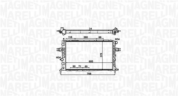 Radiador motor MAGNETI MARELLI ref. 350213192300