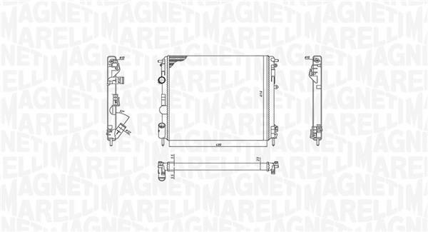 Radiateur moteur (Radiateur de refroidissement) MAGNETI MARELLI ref. 350213192600