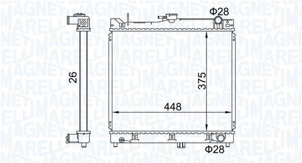 Radiateur moteur (Radiateur de refroidissement) MAGNETI MARELLI ref. 350213192700