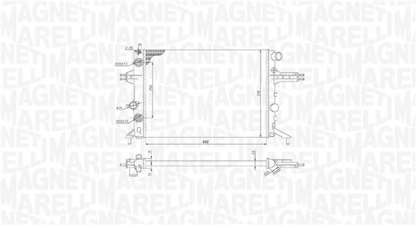 Radiateur moteur (Radiateur de refroidissement) MAGNETI MARELLI ref. 350213192800