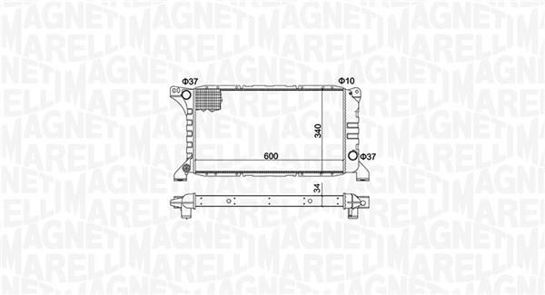 Radiateur moteur (Radiateur de refroidissement) MAGNETI MARELLI ref. 350213193500