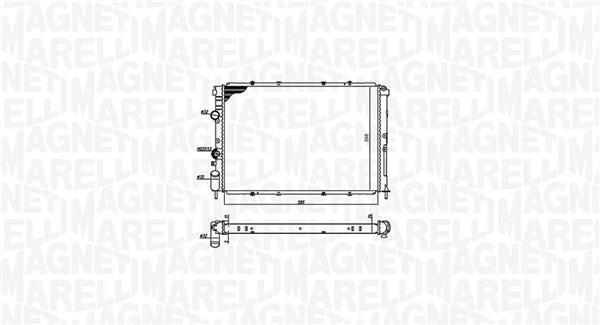 Radiateur moteur (Radiateur de refroidissement) MAGNETI MARELLI ref. 350213193600