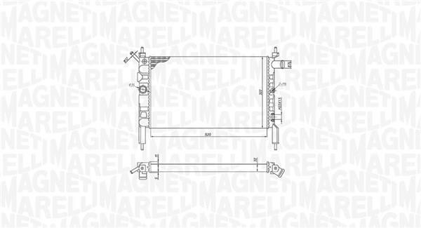 Radiateur moteur (Radiateur de refroidissement) MAGNETI MARELLI ref. 350213193800