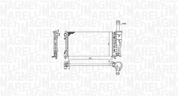 Radiateur moteur (Radiateur de refroidissement) MAGNETI MARELLI ref. 350213194200