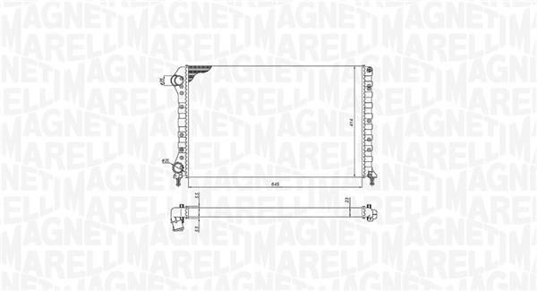 Radiador motor MAGNETI MARELLI ref. 350213194400