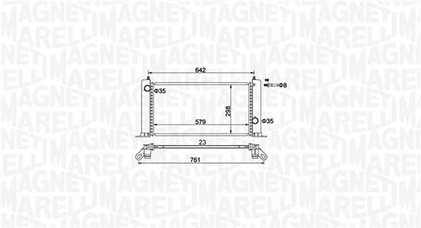Radiador motor MAGNETI MARELLI ref. 350213194500