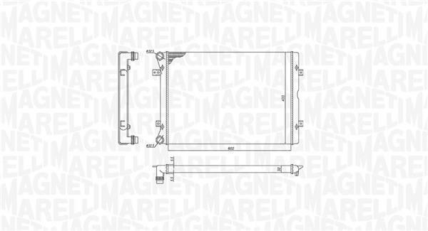 Radiador motor MAGNETI MARELLI 350213196100