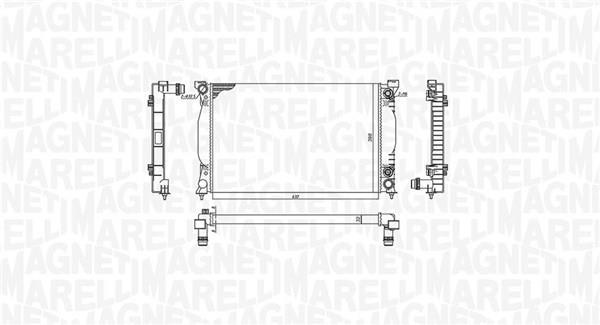 Radiateur moteur (Radiateur de refroidissement) MAGNETI MARELLI ref. 350213196500