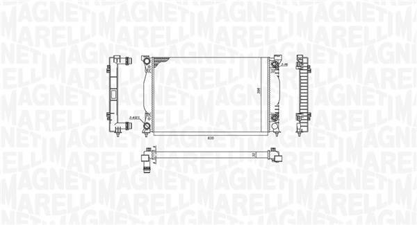 Radiateur moteur (Radiateur de refroidissement) MAGNETI MARELLI ref. 350213196600