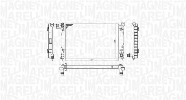 Radiateur moteur (Radiateur de refroidissement) MAGNETI MARELLI ref. 350213196700
