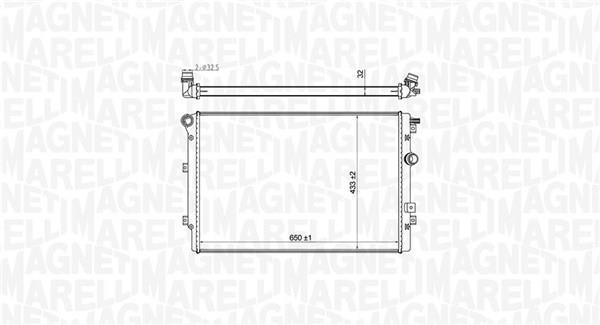 Radiateur moteur (Radiateur de refroidissement) MAGNETI MARELLI ref. 350213196800