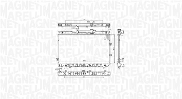 Radiateur moteur (Radiateur de refroidissement) MAGNETI MARELLI ref. 350213197100