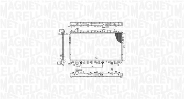 Radiateur moteur (Radiateur de refroidissement) MAGNETI MARELLI ref. 350213197500