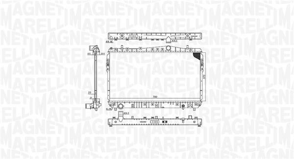 Radiateur moteur (Radiateur de refroidissement) MAGNETI MARELLI ref. 350213197600