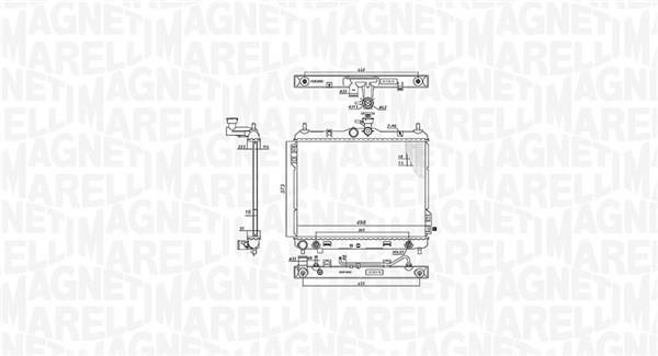 Radiateur moteur (Radiateur de refroidissement) MAGNETI MARELLI ref. 350213197700