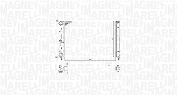 Radiateur moteur (Radiateur de refroidissement) MAGNETI MARELLI ref. 350213198400