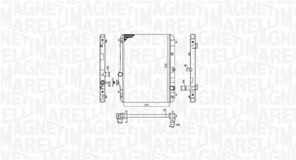 Radiateur moteur (Radiateur de refroidissement) MAGNETI MARELLI ref. 350213198600