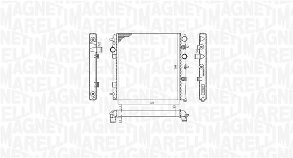 Radiateur moteur (Radiateur de refroidissement) MAGNETI MARELLI ref. 350213198700