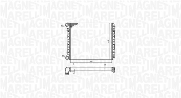 Radiateur moteur (Radiateur de refroidissement) MAGNETI MARELLI ref. 350213198900