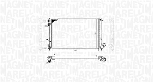 Radiateur moteur (Radiateur de refroidissement) MAGNETI MARELLI 350213200100