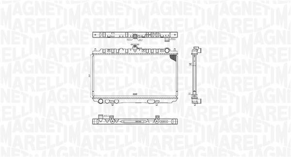 Radiador motor MAGNETI MARELLI ref. 350213201300