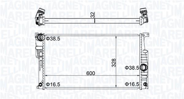 Radiateur moteur (Radiateur de refroidissement) MAGNETI MARELLI 350213202300