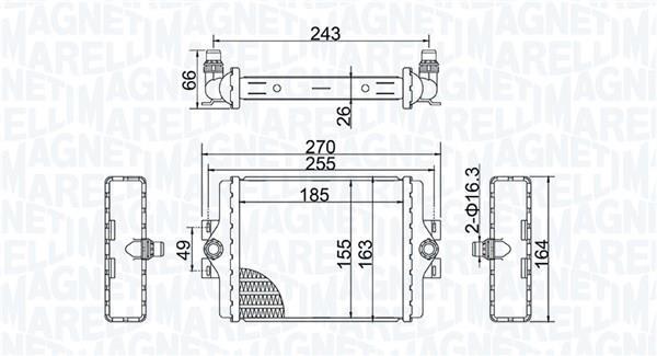 Radiador motor MAGNETI MARELLI ref. 350213202500