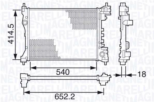 Radiador motor MAGNETI MARELLI ref. 350213203500