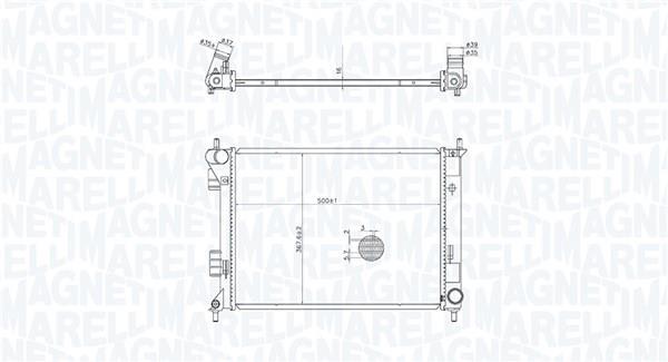 Radiateur moteur (Radiateur de refroidissement) MAGNETI MARELLI ref. 350213204400