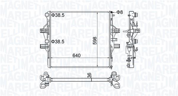 Radiador motor MAGNETI MARELLI ref. 350213204700
