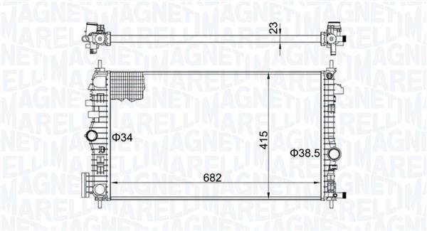 Radiador motor MAGNETI MARELLI ref. 350213207100