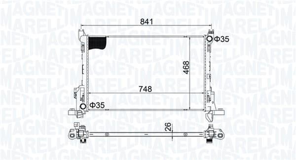 Radiateur moteur (Radiateur de refroidissement) MAGNETI MARELLI ref. 350213207700