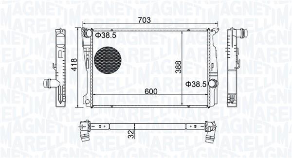 Radiador motor MAGNETI MARELLI ref. 350213209100