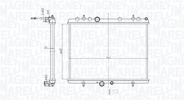 Radiador motor MAGNETI MARELLI ref. 350213209600