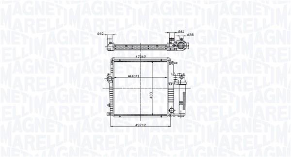 Radiateur moteur (Radiateur de refroidissement) MAGNETI MARELLI ref. 350213211600