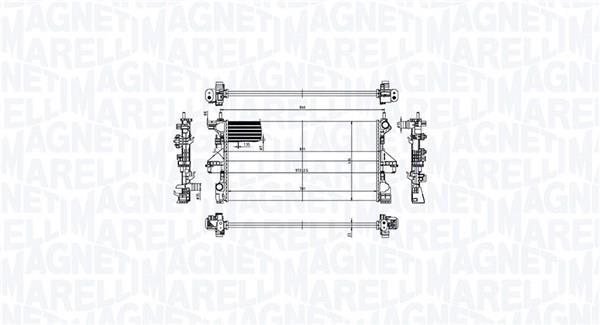 Radiador motor MAGNETI MARELLI ref. 350213211900