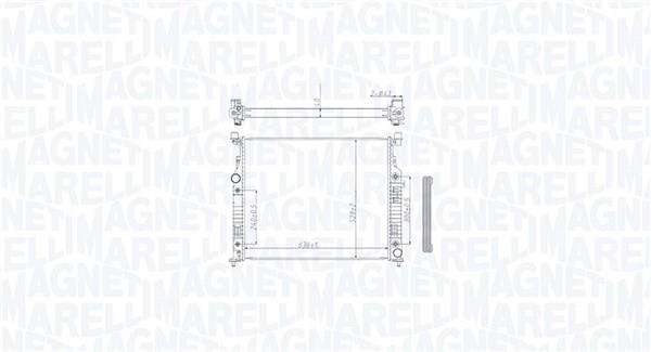 Radiateur moteur (Radiateur de refroidissement) MAGNETI MARELLI ref. 350213212500