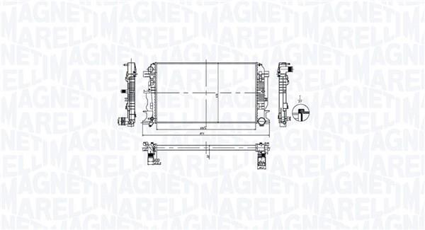 Radiador motor MAGNETI MARELLI ref. 350213212600