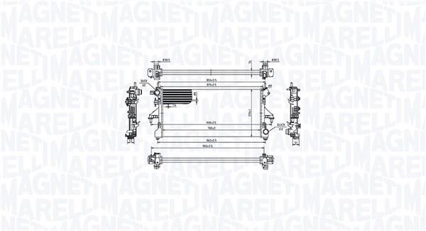 Radiador motor MAGNETI MARELLI ref. 350213214900